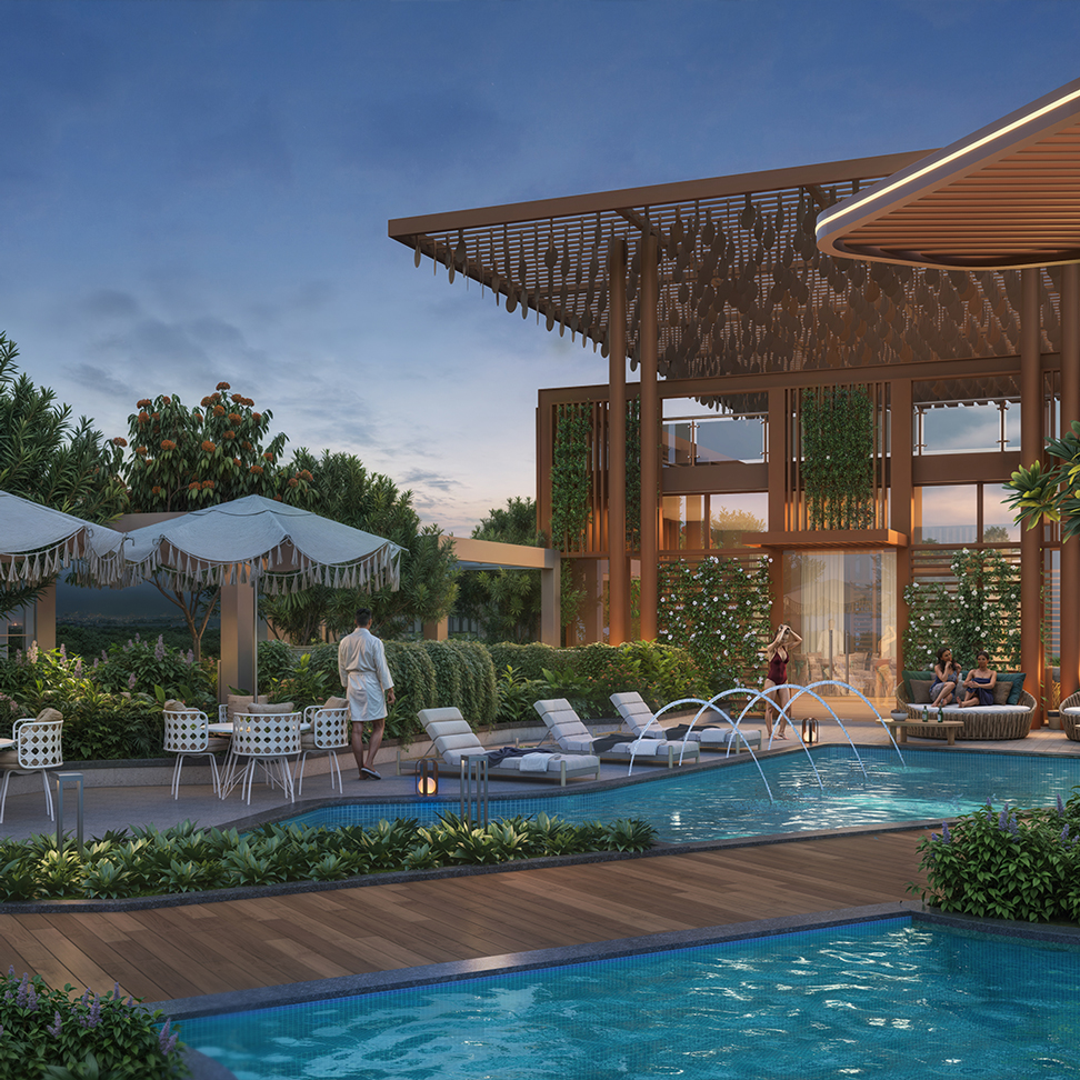 A SERENE POOLSIDE DECK